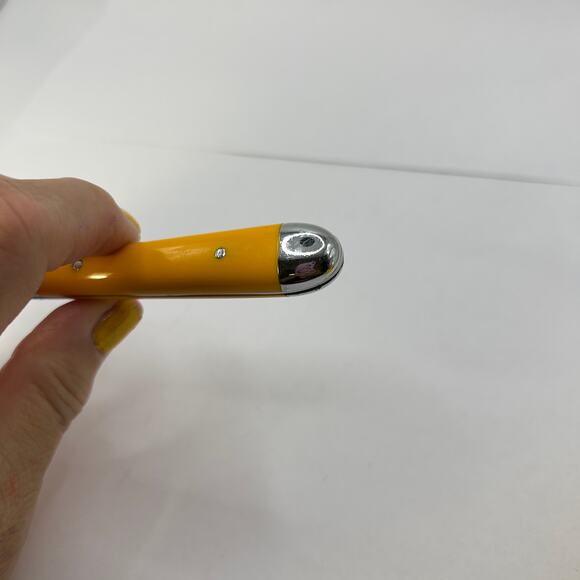 1 Salad Fork Oneida Palette-Yellow Stainless, 1999, Yellow Color, Rivets 6 1/2" - Picture 3 of 7